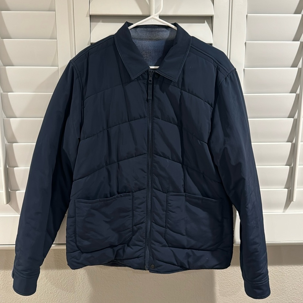 Reversible outerknown puffer flannel jacket